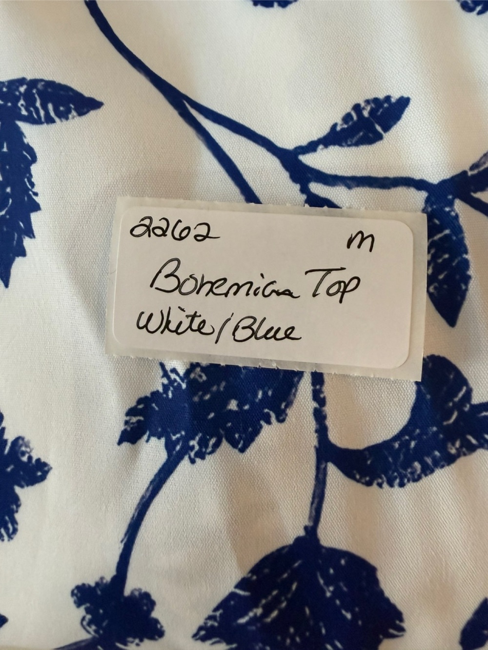 White and Blue Floral Cardigan. Medium - Picture 10 of 10